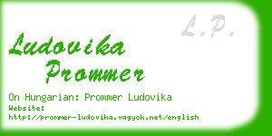 ludovika prommer business card